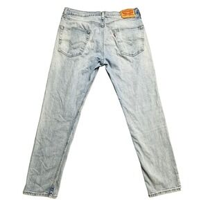 Levis 502 Jeans Mens 33x32 Light Wash Blue Stretch Tapered Leg Denim 29507
